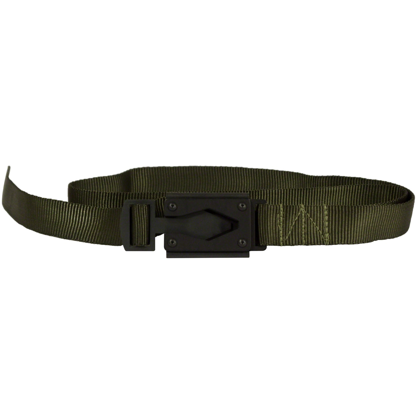 Olive Green Fire BuckleĀ® Belt with Black Buckle ā Quick Release & Dual Ferro Rods
