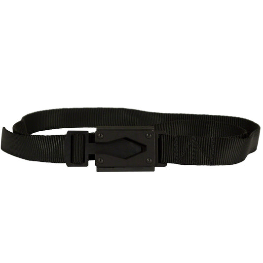 Rugged by Nature Black Fire Buckle Belt with Black Buckle – Quick Release & Dual Ferro Rods