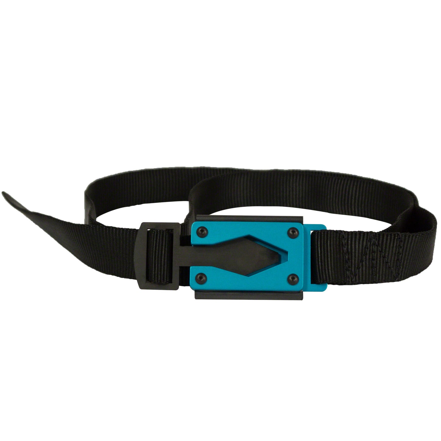 Black Fire Buckle® Belt with Blue Buckle – Quick Release & Dual Ferro Rods