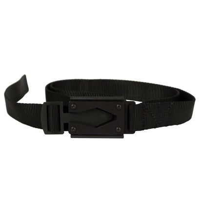 Midnight Black Fire Buckle® Belt with Black Buckle – Quick Release & Dual Ferro Rods