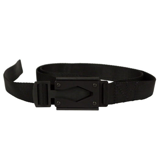 Midnight Black Fire Buckle® Belt with Black Buckle – Quick Release & Dual Ferro Rods