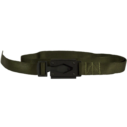 Olive Green Fire Buckle® Belt with Black Buckle – Quick Release & Dual Ferro Rods