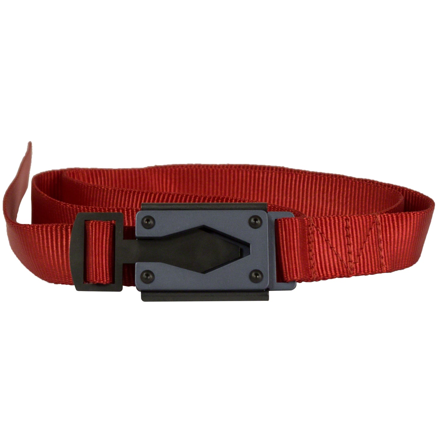 Red Fire Buckle® Belt with Gun Metal Buckle – Quick Release & Dual Ferro Rods