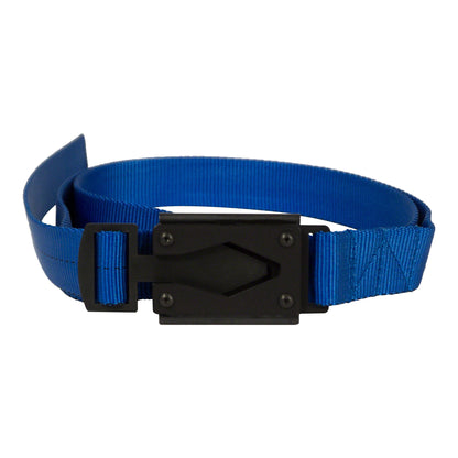 Royal Blue Fire Buckle® Belt with Black Buckle – Quick Release & Dual Ferro Rods