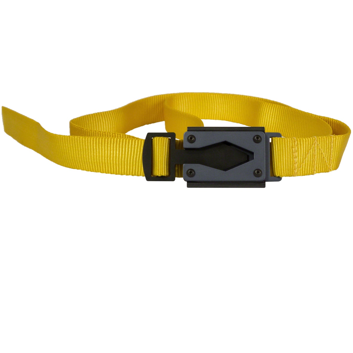 Yellow Fire Buckle® Belt with Gun Metal Buckle – Quick Release & Dual Ferro Rods