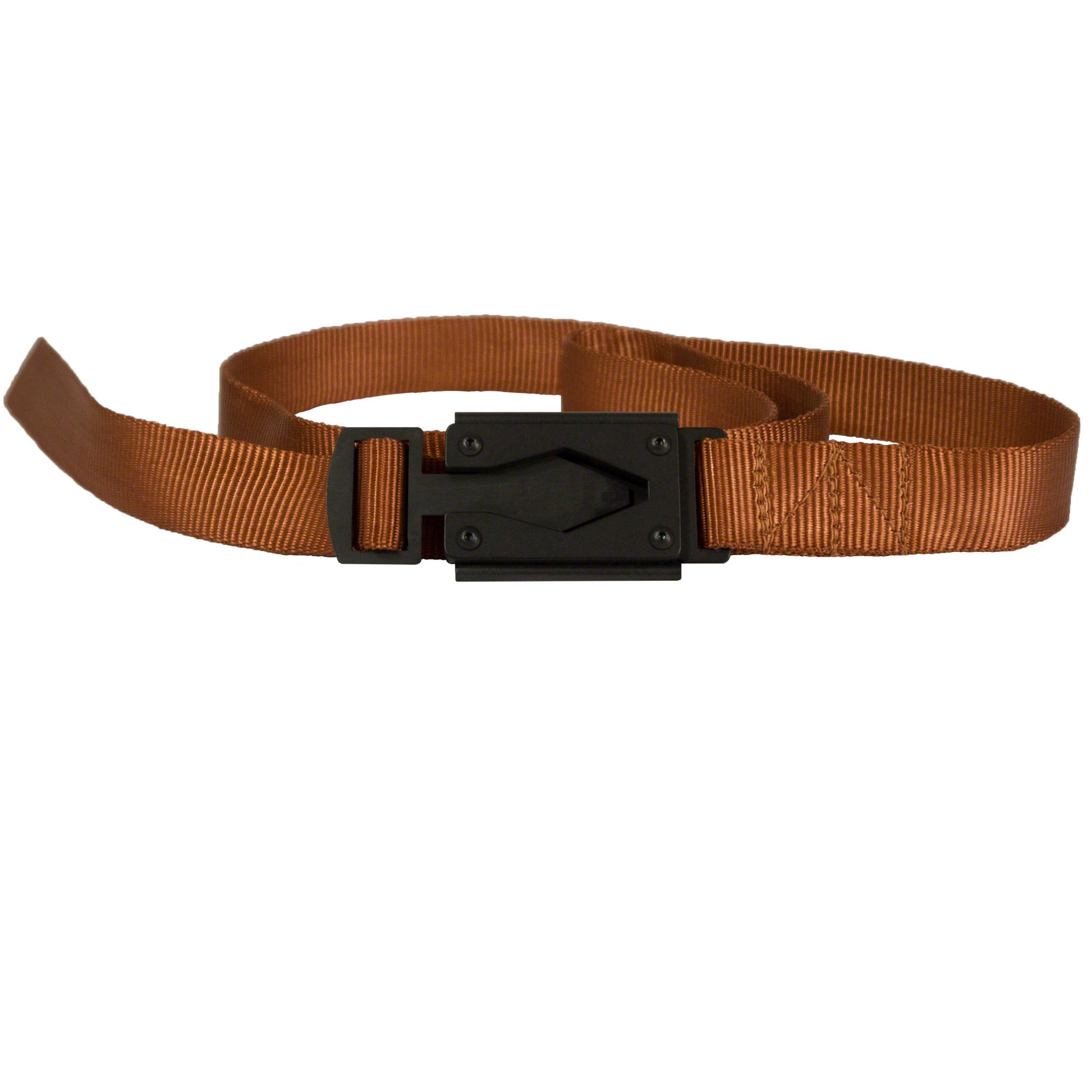 Rugged by Nature Burnt Orange Fire Buckle Belt with Black Buckle – Quick Release & Dual Ferro Rods