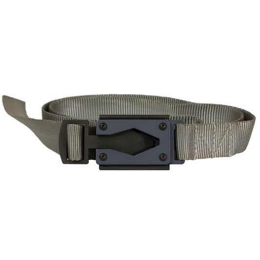 Rugged by Nature Silver Gray Fire Buckle Belt with Gun Metal Buckle – Quick Release & Dual Ferro Rods